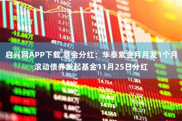 启兴网APP下载 基金分红：华泰紫金月月发1个月滚动债券发起基金11月25日分红