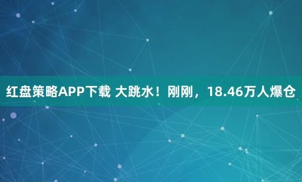 红盘策略APP下载 大跳水！刚刚，18.46万人爆仓